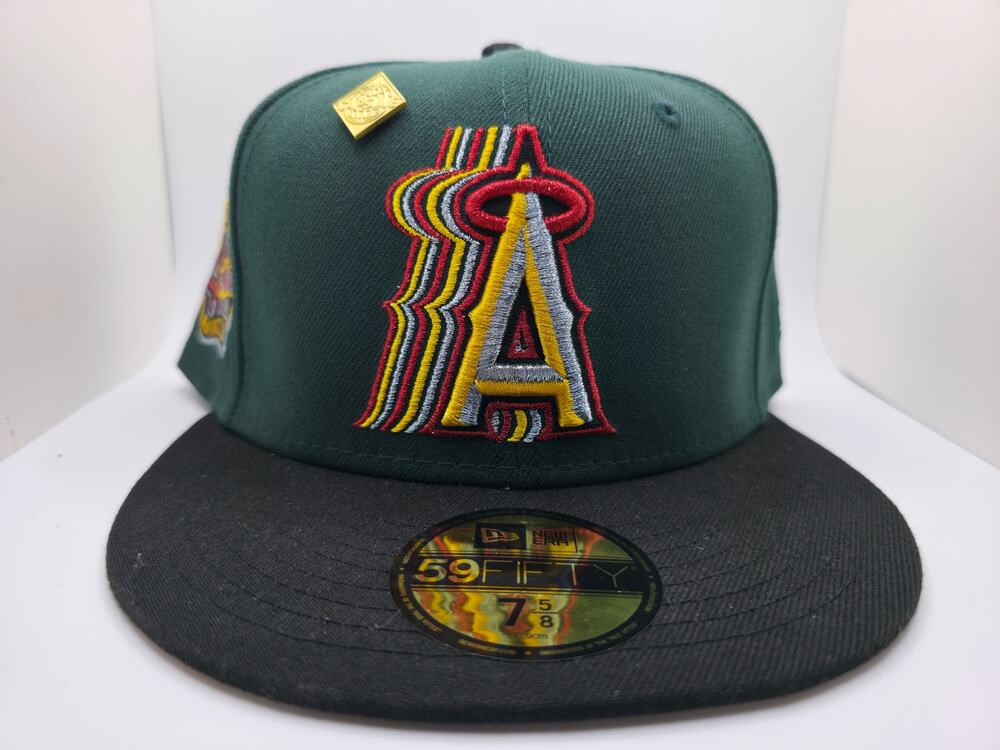 New Era Anaheim Angels 40th Season Capsule 59FIFTY Fitted Hat 7 5/8 Green Black